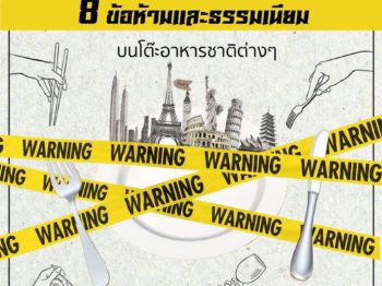 8 ข้อห้ามและธรรมเนียมบนโต๊ะอาหารชาติต่างๆ